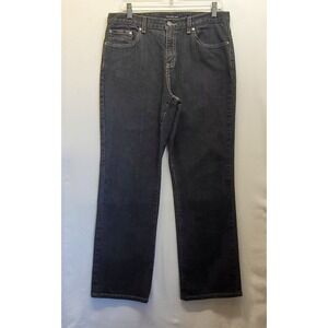 Calvin Klein Jeans Womens 12 W32 L30 Black Stretch Bootcut Denim Classic